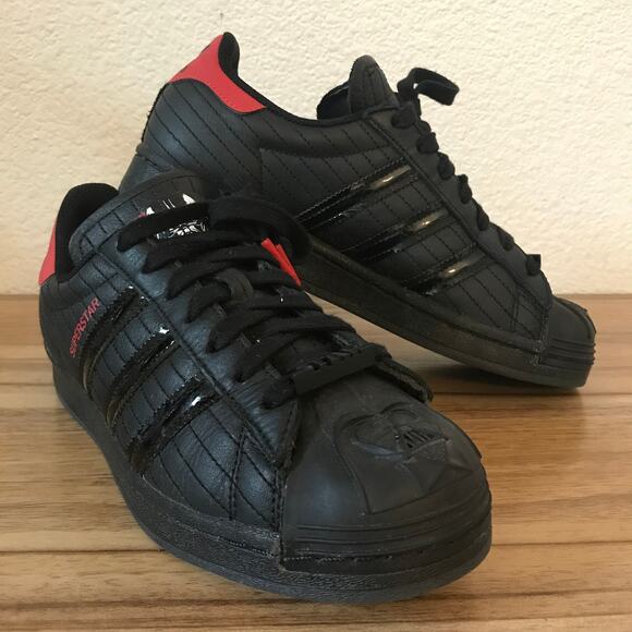 Adidas X Star Wars Empire Strikes Back Darth Vader Superstar Shoes Men's 7